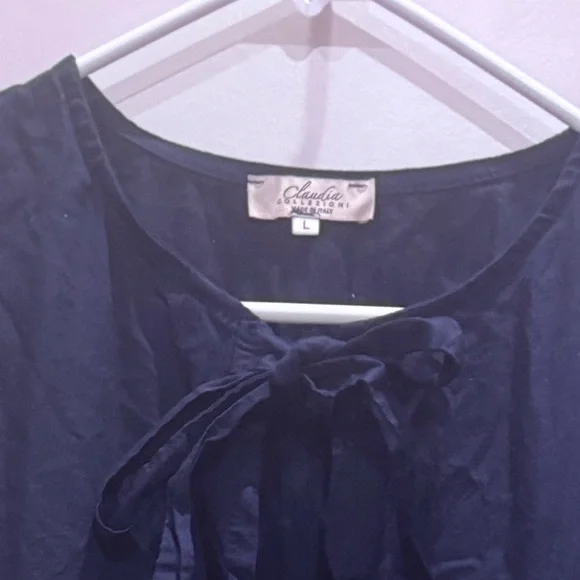 Elegant Navy Long Sleeve Dress - Picture 4 of 8